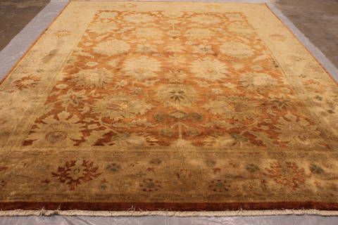 Oushak Brown Hand Knotted 91 X 119 Area Rug 301-135858 Image 1