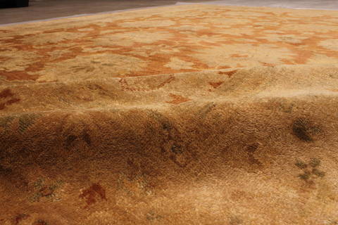 Oushak Brown Hand Knotted 91 X 119 Area Rug 301-135858 Image 6