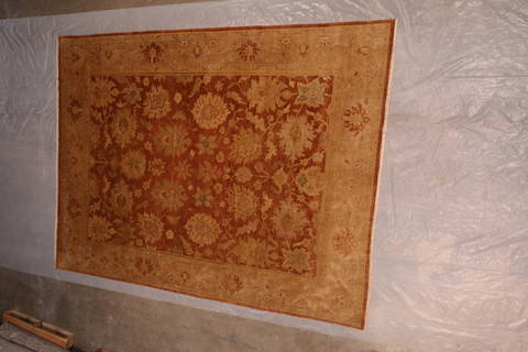 Oushak Brown Hand Knotted 91 X 119 Area Rug 301-135858 Image 8