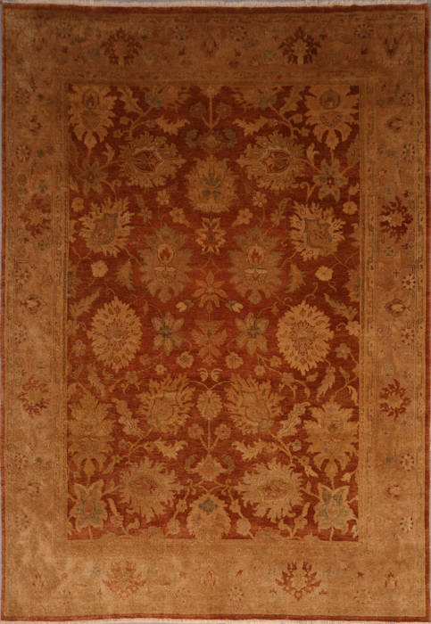 Oushak Brown Hand Knotted 91 X 119 Area Rug 301-135858 Image 0