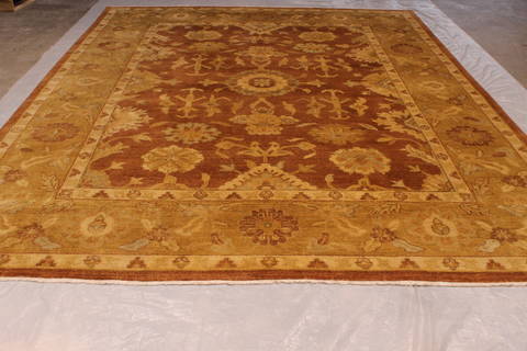 Oushak Brown Hand Knotted 811 X 1111 Area Rug 301-135860 Image 2