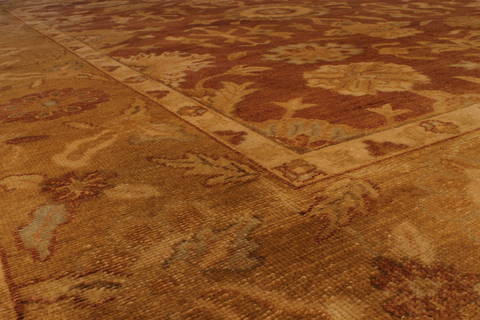 Oushak Brown Hand Knotted 811 X 1111 Area Rug 301-135860 Image 4