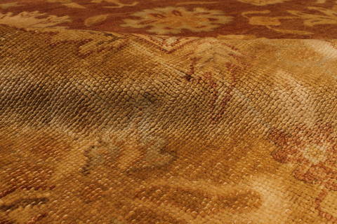 Oushak Brown Hand Knotted 811 X 1111 Area Rug 301-135860 Image 5