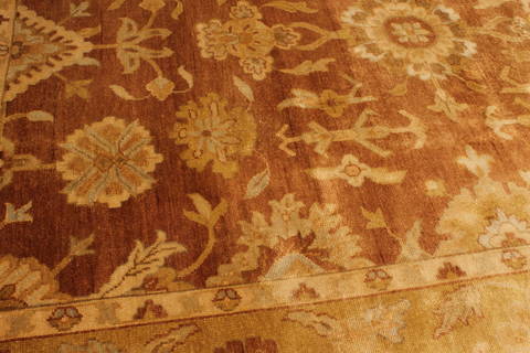 Oushak Brown Hand Knotted 811 X 1111 Area Rug 301-135860 Image 6