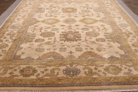 Oushak White Hand Knotted 91 X 119 Area Rug 301-135862 Image 1