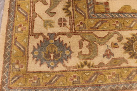 Oushak White Hand Knotted 91 X 119 Area Rug 301-135862 Image 3