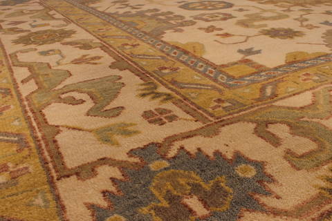 Oushak White Hand Knotted 91 X 119 Area Rug 301-135862 Image 4