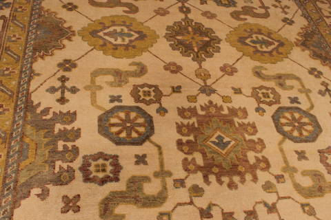 Oushak White Hand Knotted 91 X 119 Area Rug 301-135862 Image 5