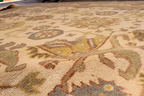 Oushak White Hand Knotted 91 X 119 Area Rug 301-135862 Image 6