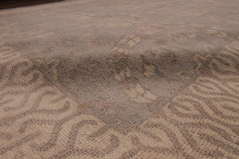 Oushak Grey Hand Knotted 92 X 119 Area Rug 301-135863 Image 7