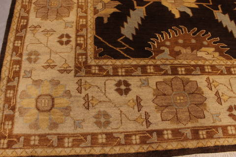 Oushak Brown Hand Knotted 811 X 1111 Area Rug 301-135864 Image 3