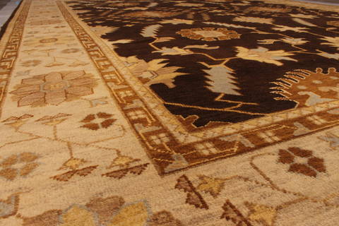 Oushak Brown Hand Knotted 811 X 1111 Area Rug 301-135864 Image 4