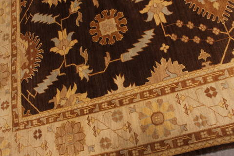 Oushak Brown Hand Knotted 811 X 1111 Area Rug 301-135864 Image 5