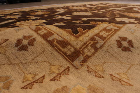 Oushak Brown Hand Knotted 811 X 1111 Area Rug 301-135864 Image 6