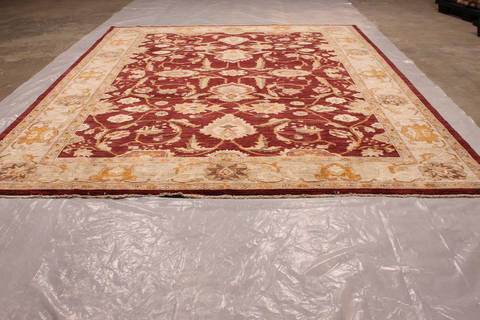 Pishavar Red Hand Knotted 811 X 119 Area Rug 301-135865 Image 1