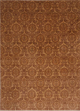 Pishavar Beige Hand Knotted 8'1" X 11'4"  Area Rug 301-135867