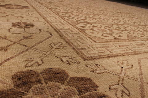 Pishavar Beige Hand Knotted 92 X 1110 Area Rug 301-135871 Image 5
