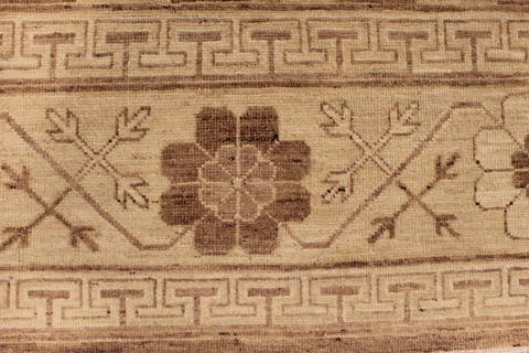Pishavar Beige Hand Knotted 92 X 1110 Area Rug 301-135871 Image 7