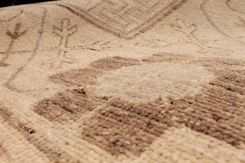 Pishavar Beige Hand Knotted 92 X 1110 Area Rug 301-135871 Image 9
