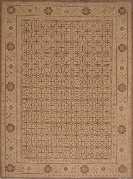 Pishavar Beige Hand Knotted 92 X 1110 Area Rug 301-135871 Image 0