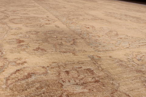 Pishavar Beige Hand Knotted 810 X 119 Area Rug 301-135872 Image 4