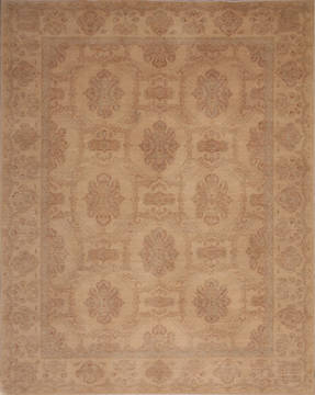 Pishavar Beige Hand Knotted 8'10" X 11'9"  Area Rug 301-135872