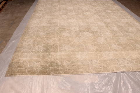 Pishavar Brown Hand Knotted 92 X 118 Area Rug 301-135873 Image 2