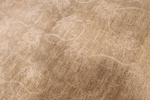 Pishavar Brown Hand Knotted 92 X 118 Area Rug 301-135873 Image 4