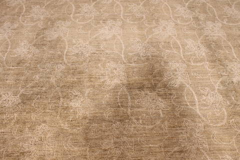 Pishavar Brown Hand Knotted 92 X 118 Area Rug 301-135873 Image 5