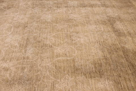 Pishavar Brown Hand Knotted 92 X 118 Area Rug 301-135873 Image 6