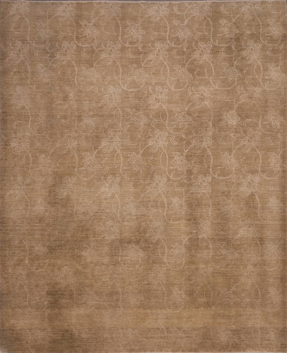 Pishavar Brown Hand Knotted 92 X 118 Area Rug 301-135873 Image 0