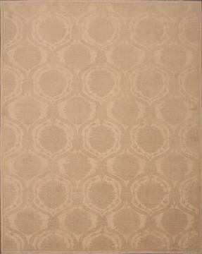 Pishavar Beige Hand Knotted 8'4" X 11'4"  Area Rug 301-135874