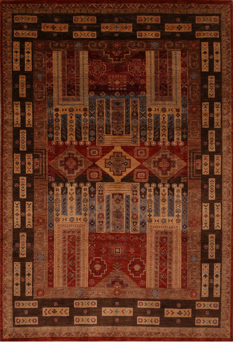 Pishavar Multicolor Hand Knotted 90 X 120 Area Rug 301-135877 Image 0