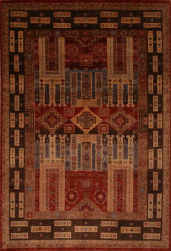 Pishavar Multicolor Hand Knotted 9'0" X 12'0"  Area Rug 301-135877