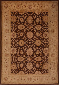 Pishavar Brown Hand Knotted 8'9" X 11'8"  Area Rug 301-135881