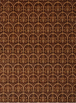 Pishavar Brown Hand Knotted 8'11" X 11'1"  Area Rug 301-135883