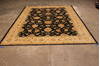 Pishavar Black Hand Knotted 93 X 118 Area Rug 301-135885 Thumb 1