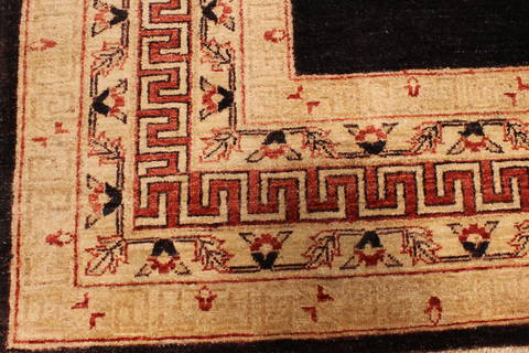 Pishavar Black Hand Knotted 811 X 118 Area Rug 301-135887 Image 3