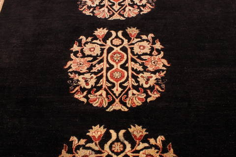 Pishavar Black Hand Knotted 811 X 118 Area Rug 301-135887 Image 6