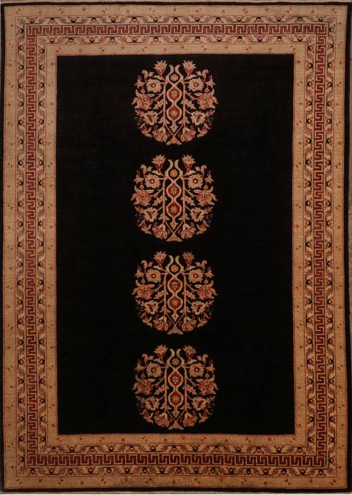 Pishavar Black Hand Knotted 811 X 118 Area Rug 301-135887 Image 0