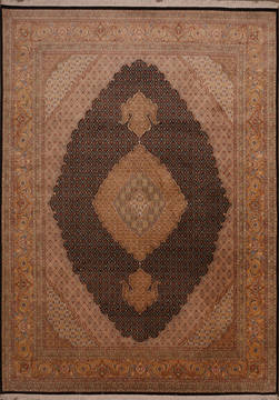 Mahi Black Hand Knotted 8'11" X 12'4"  Area Rug 301-135889