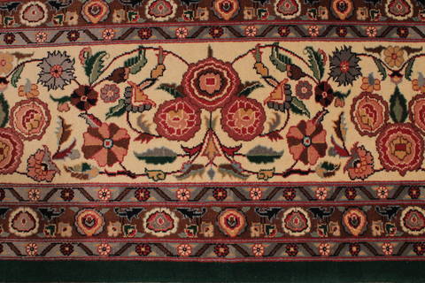 Pishavar Green Hand Knotted 92 X 123 Area Rug 301-135891 Image 7