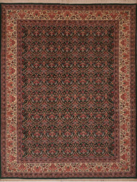Pishavar Green Hand Knotted 9'2" X 12'3"  Area Rug 301-135891