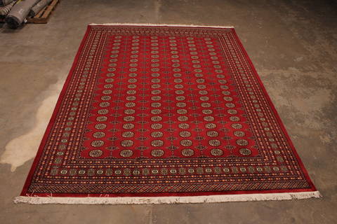 Bokhara Red Hand Knotted 91 X 120 Area Rug 301-135892 Image 2
