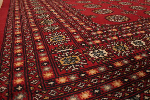 Bokhara Red Hand Knotted 91 X 120 Area Rug 301-135892 Image 4