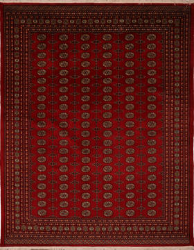 Bokhara Red Hand Knotted 9'1" X 12'0"  Area Rug 301-135892