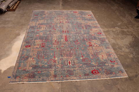 Pishavar Blue Hand Knotted 810 X 123 Area Rug 301-135893 Image 2