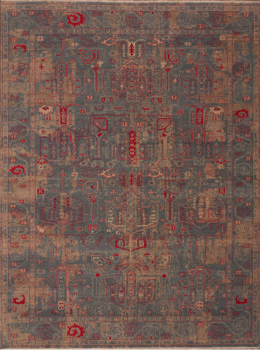 Pishavar Blue Hand Knotted 810 X 123 Area Rug 301-135893 Image 0