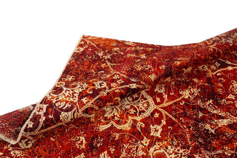 Modern Red Hand Knotted 81 X 911 Area Rug 700-135904 Image 6