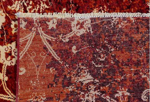 Modern Red Hand Knotted 81 X 911 Area Rug 700-135904 Image 7